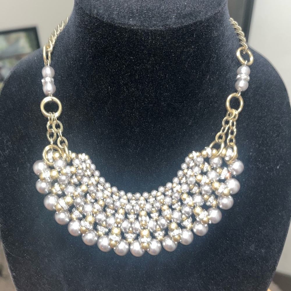 Gold and Silver Pearl Necklace
